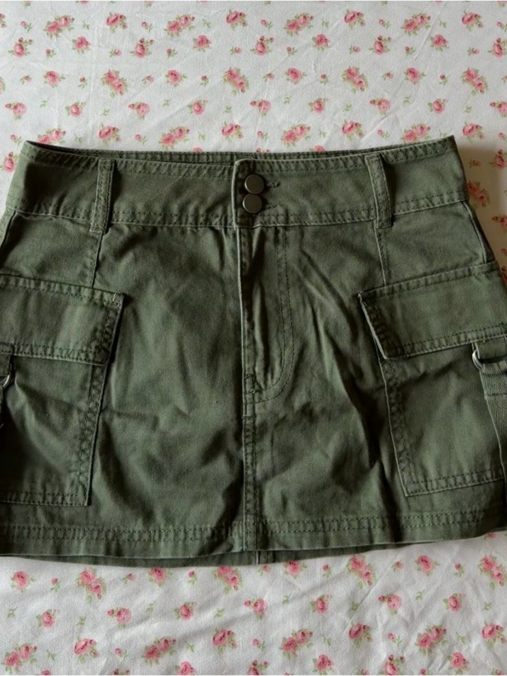 PacSun Olive Green Cargo Mini Skort